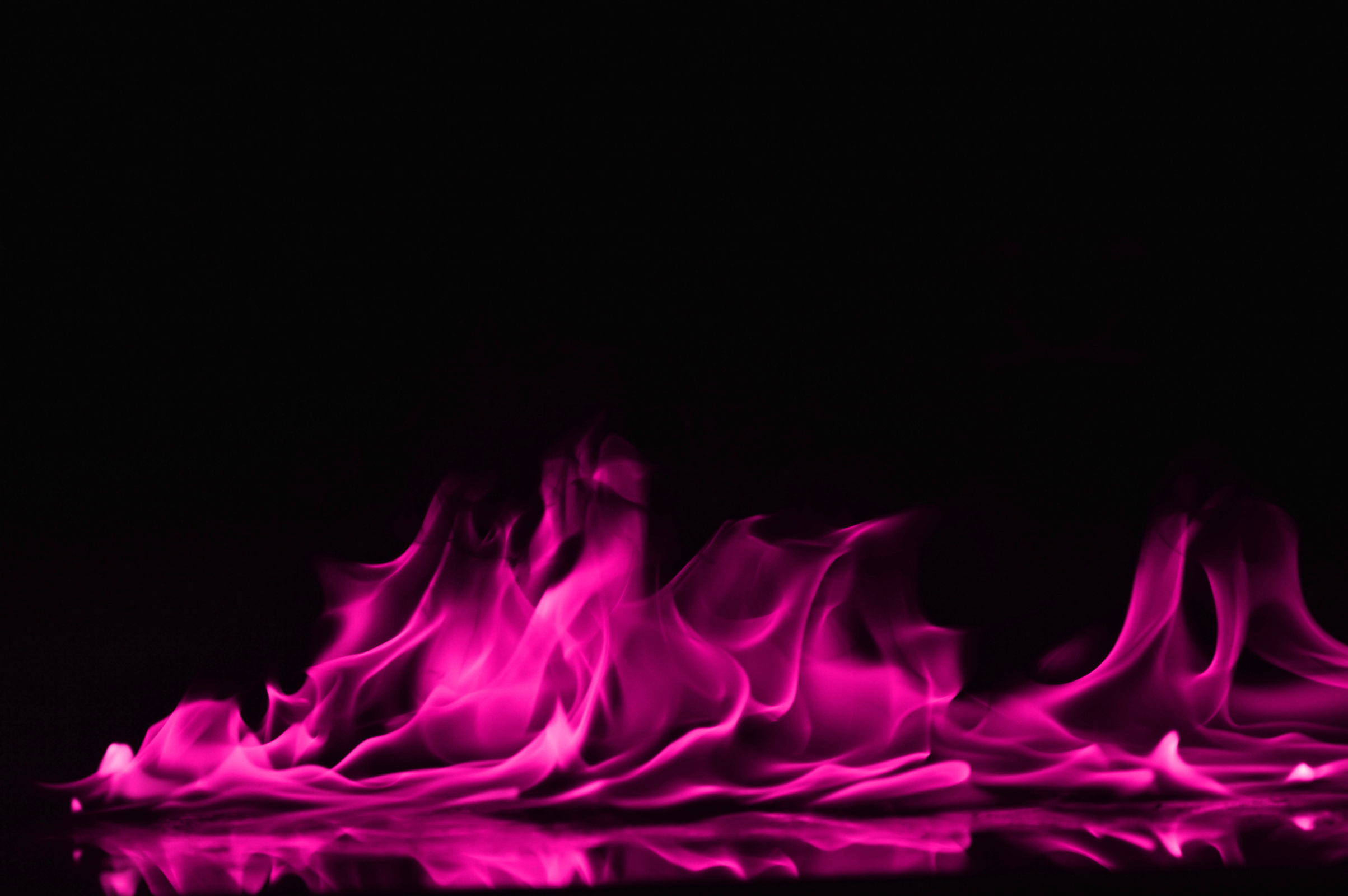 Burning Pink Flame on black Background